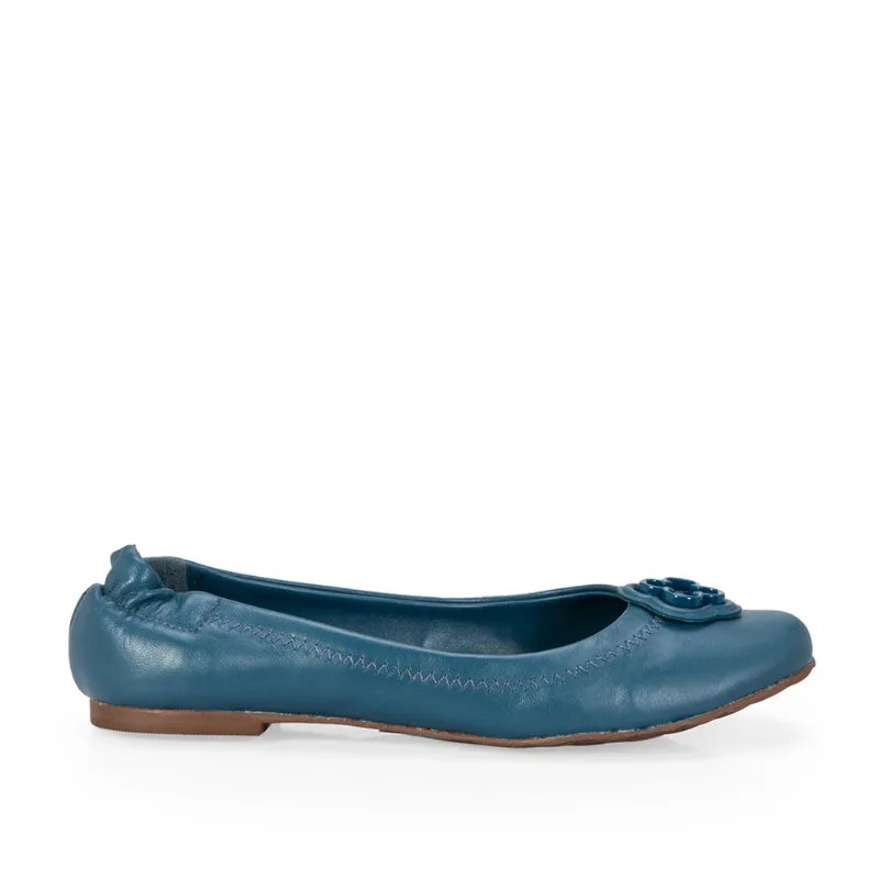 Sapatilha Infantil Couro Azul Cobalto Catherine 29