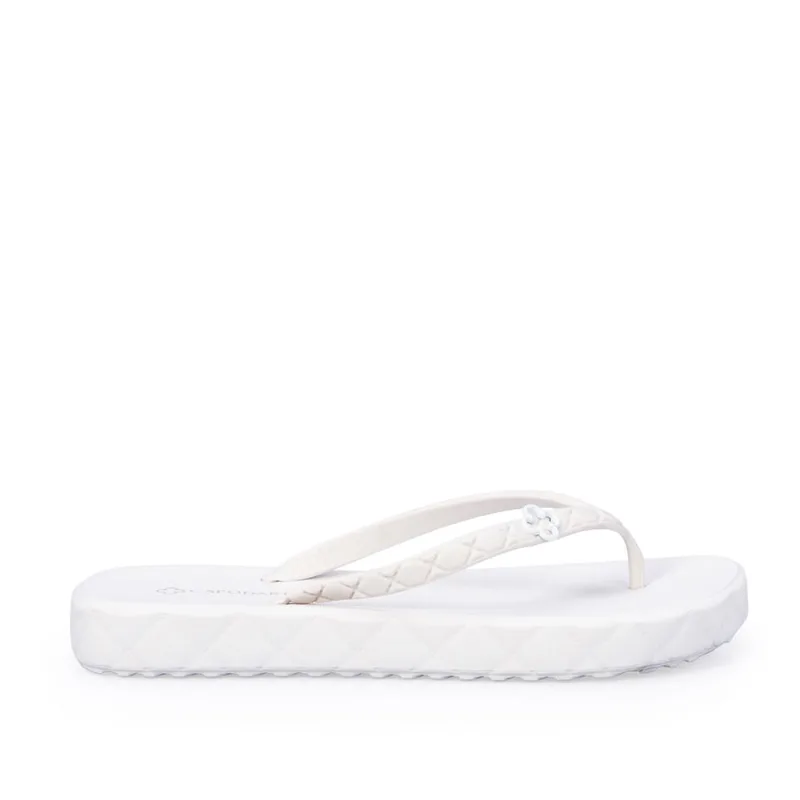 Chinelo De Dedo Branco Matelassê 39.40