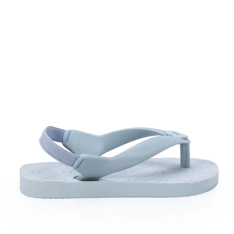 Chinelo De Dedo Infantil Monograma Azul Turmalina Injetado 23.24