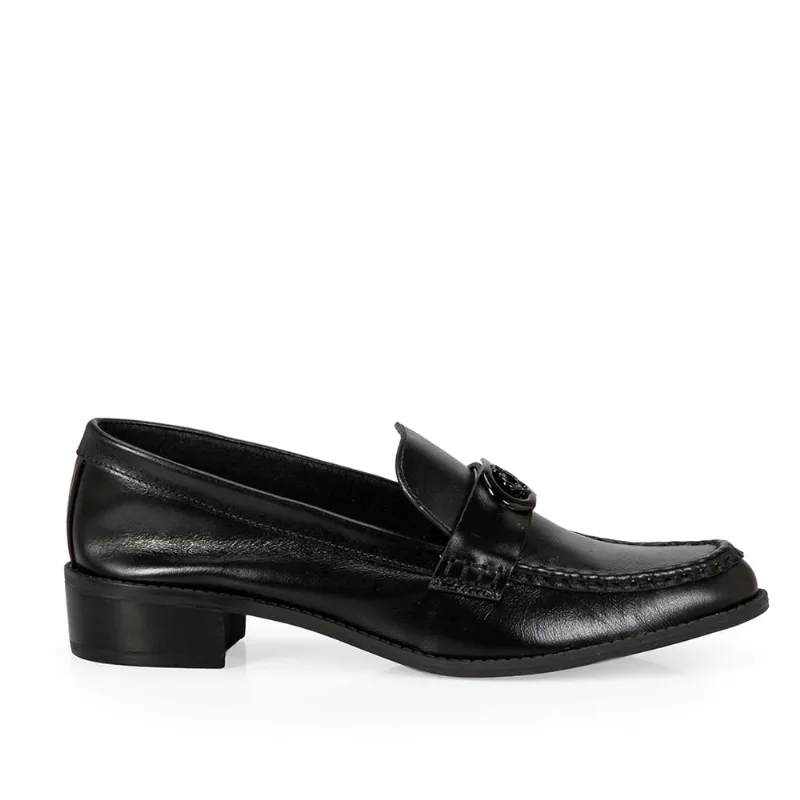 Loafer Mocassim Couro Preto 37