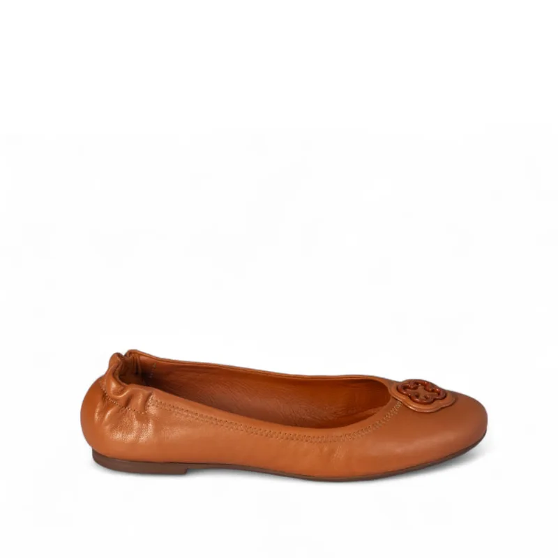 Sapatilha Infantil Ballerina Catherine Couro Caramelo 30