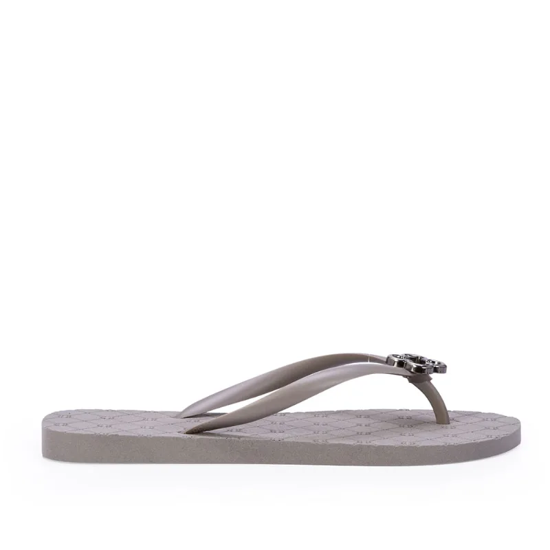 Chinelo De Dedo Cinza Carbono Injetado Logo Trevo 35.36