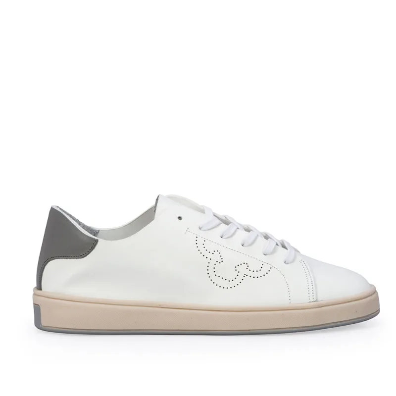 Tênis Casual Amarração Couro Branco 35