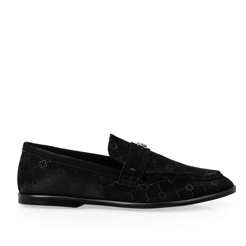 Loafer Mocassim Couro Monograma Preto 36
