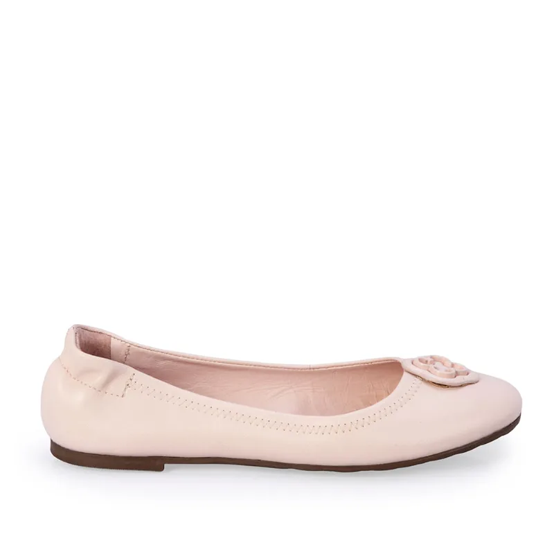 Sapatilha Infantil Couro Rosa Peônia Catherine 35
