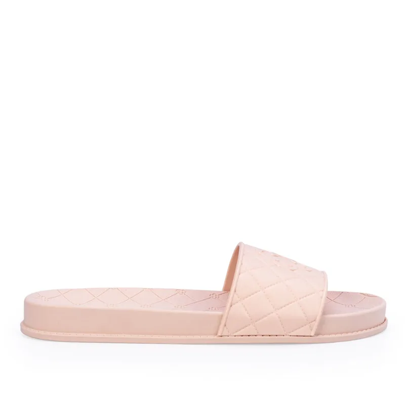Papete Slide Rosa Peônia Matelassê 33.34