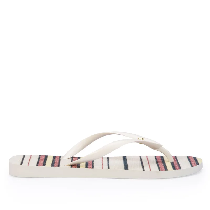 Chinelo De Dedo Branco Com Listras 39.40 - CAPODARTE