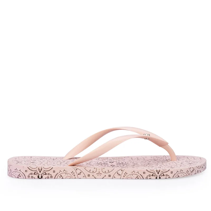 Chinelo De Dedo Estampa Paisley Rosa Peônia 39.40