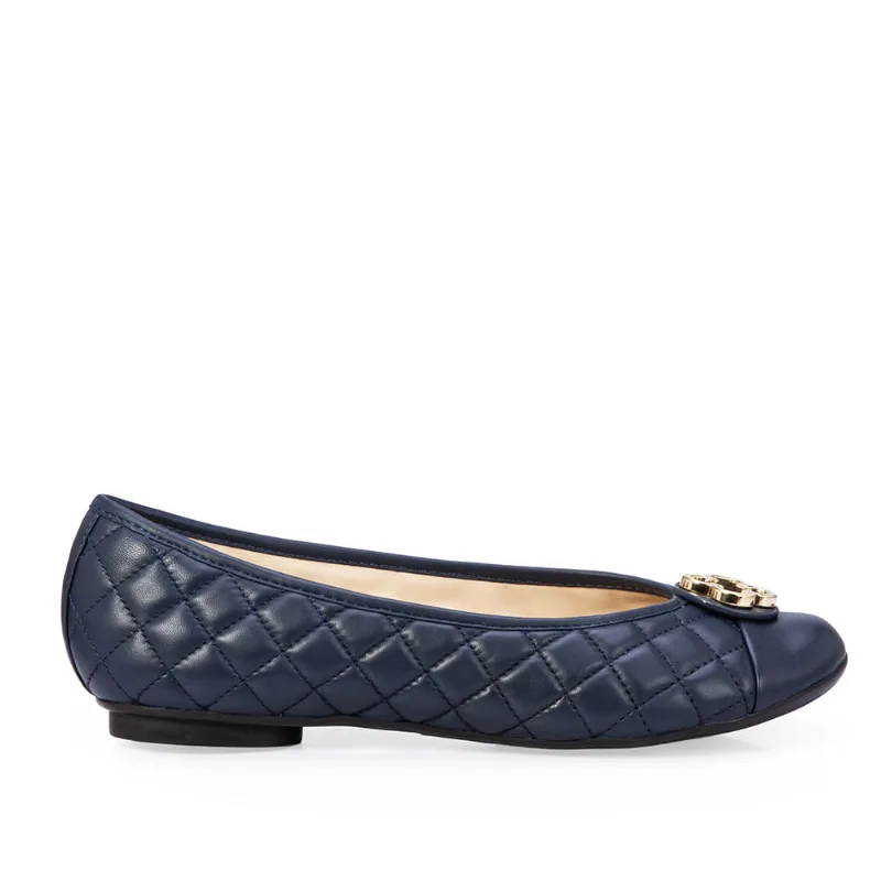 Sapatilha Catherine Vintage Couro Marinho Azzurro 39
