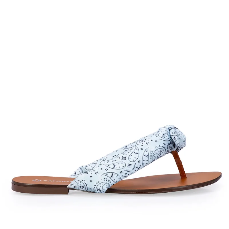 Chinelo Rasteiro Azul Turmalina Listras 39