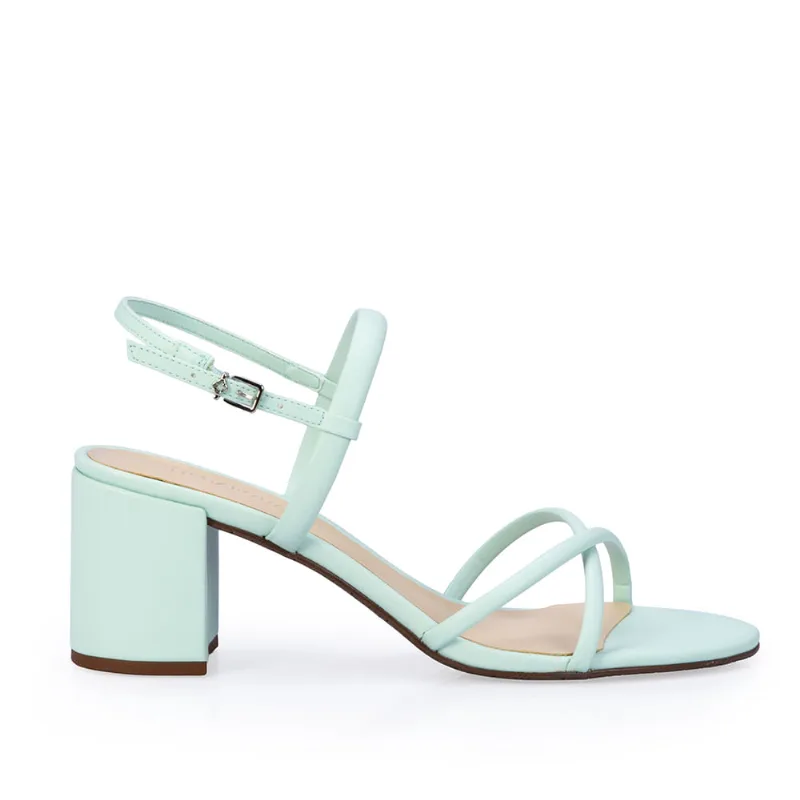 Sandália Salto Bloco Verde Matcha 38