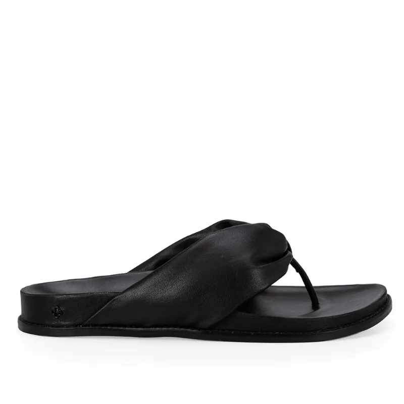 Papete Preto De Couro Puffy 35