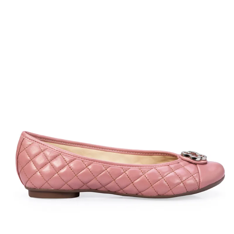 Sapatilha Catherine Vintage Couro Rosa Malva 34