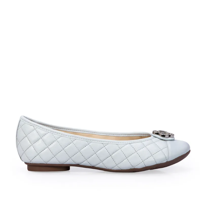 Sapatilha Catherine Vintage Couro Azul Turmalina 35