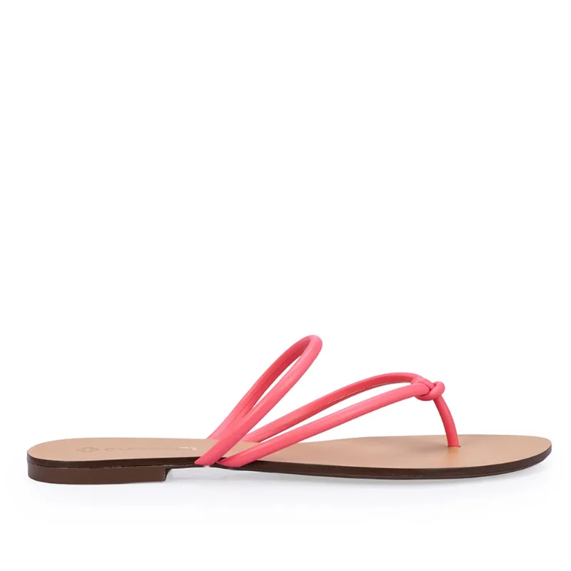 Chinelo Rasteiro Rosa Papaya 37