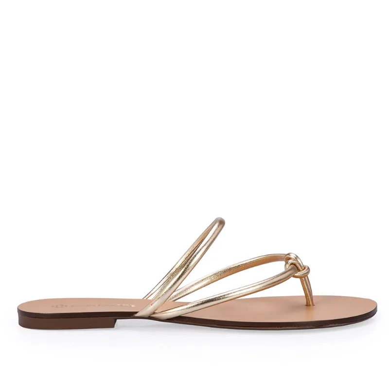 Chinelo Rasteiro Dourado Chiaro 40
