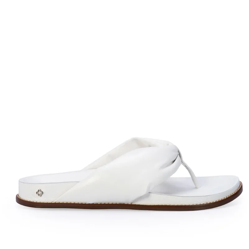 Papete Branco De Couro Puffy 40