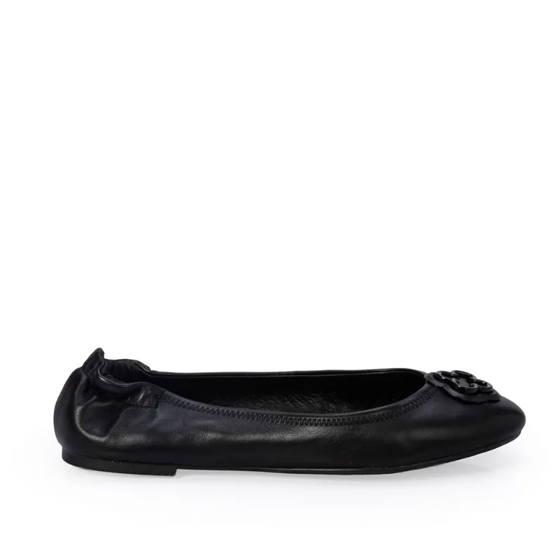 Sapatilha Ballerina Couro Preta Catherine 38 - CAPODARTE
