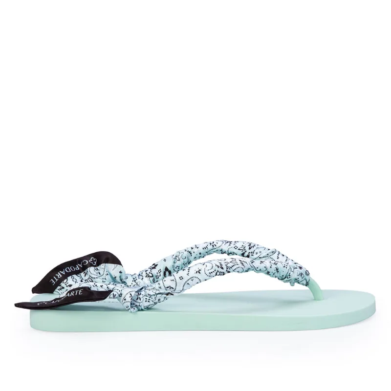 Chinelo De Dedo Verde Matcha Paisley 39.40