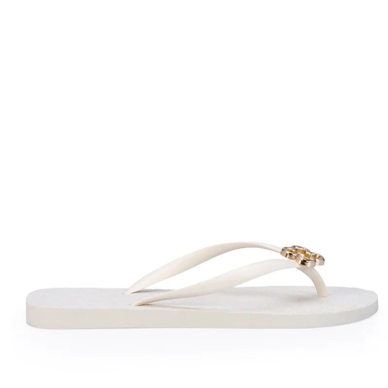 Chinelo De Dedo Branco Monograma 39.40 - CAPODARTE