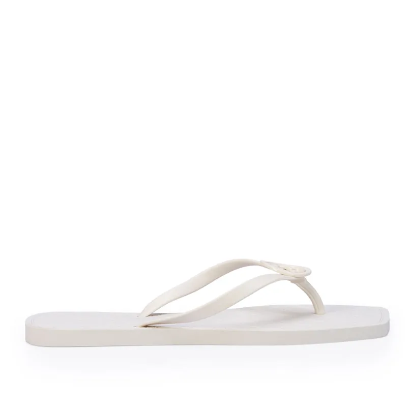 Chinelo De Dedo Bico Quadrado Branco 35.36