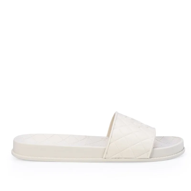 Papete Slide Branco Matelassê 35.36