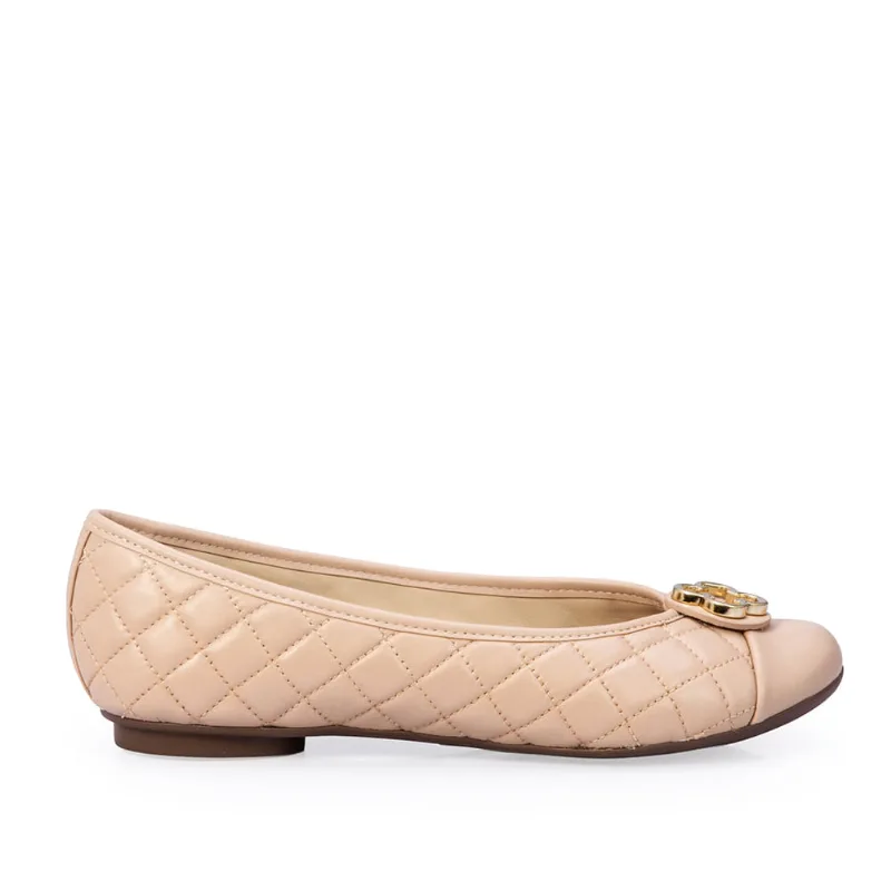Sapatilha Catherine Vintage Couro Nude Seda 35