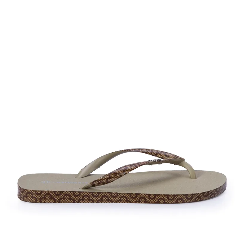 Chinelo de Dedo Verde Albero com Tiras Monograma 41.42