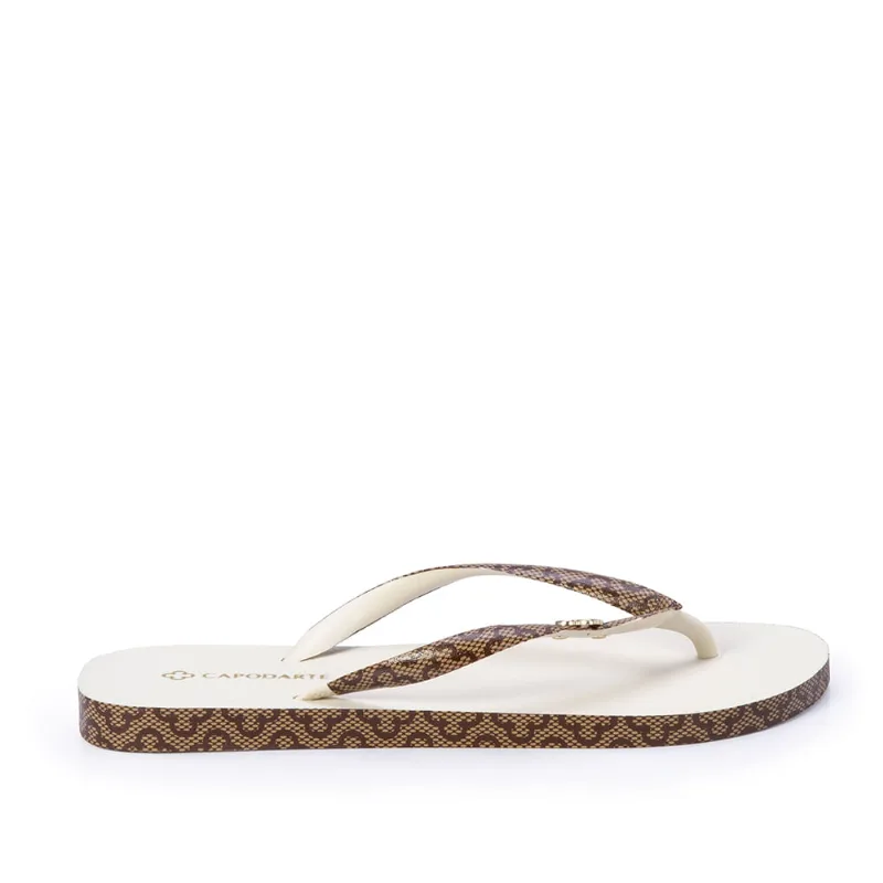 Chinelo de Dedo Bico Redondo Tiras Monograma 41.42
