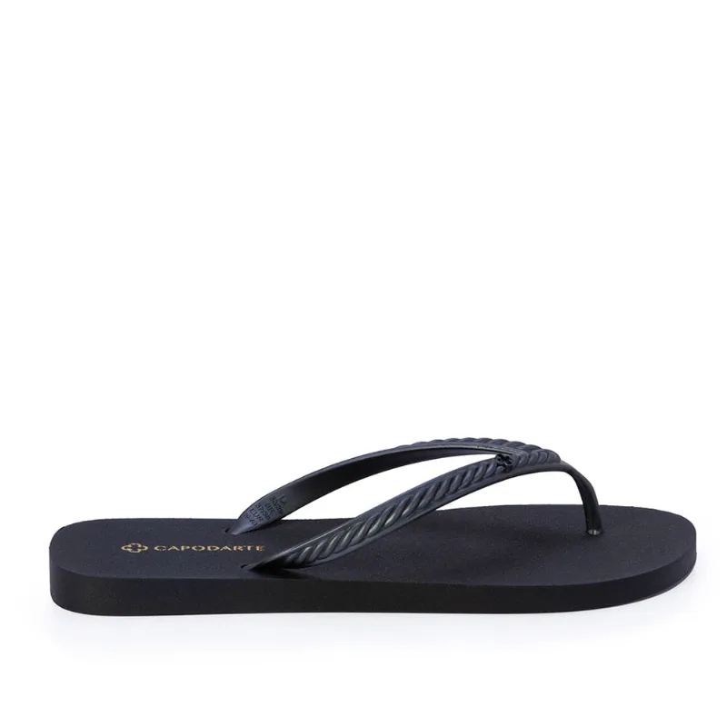 Chinelo de Dedo Bico Redondo Preto 39.40