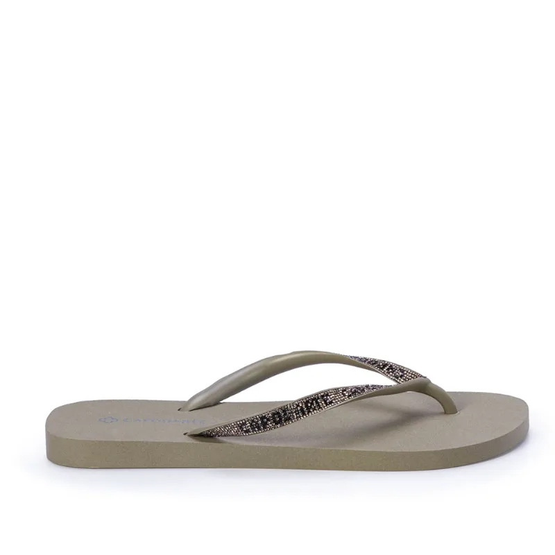 Chinelo de Dedo Verde Albero Tiras com Malha Capodarte 37.38