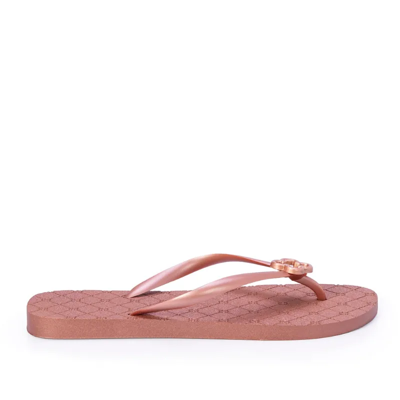 Chinelo de Dedo Bico Redondo Rosa Malva Monograma 35.36 - CAPODARTE