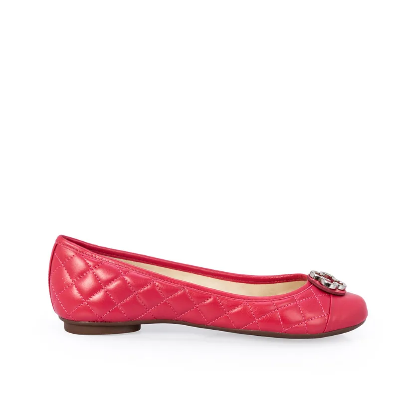 Sapatilha Catherine Couro Rosa Magnólia Matelassê 34