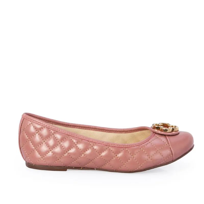 Sapatilha Infantil Couro Rosa Malva 33