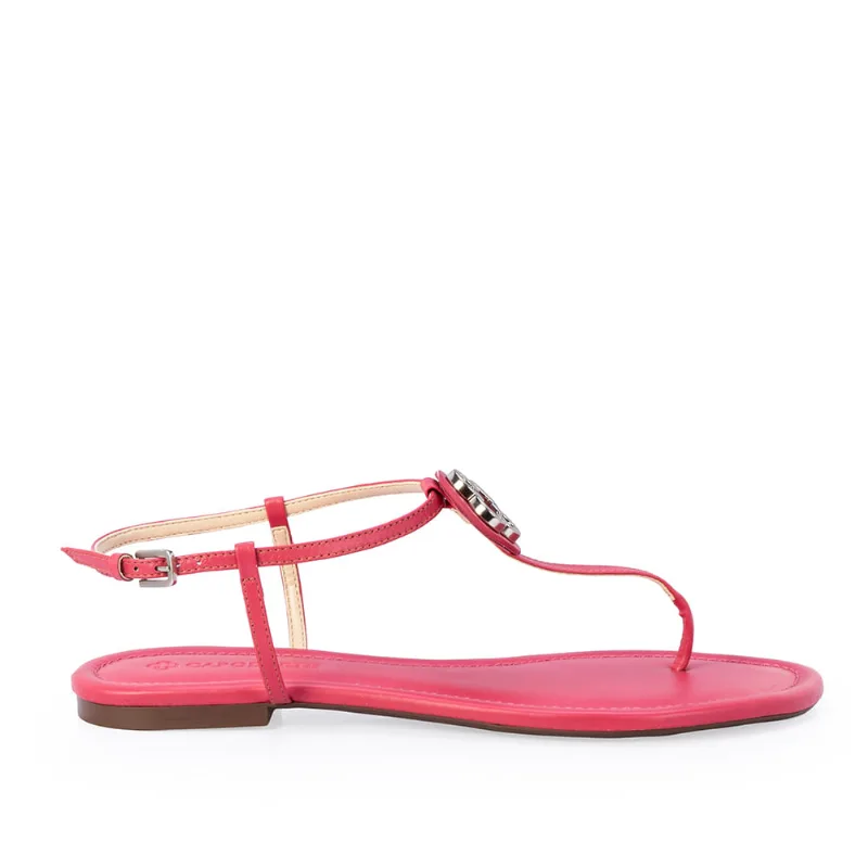 Sandália Rasteira Couro Rosa Magnólia 35