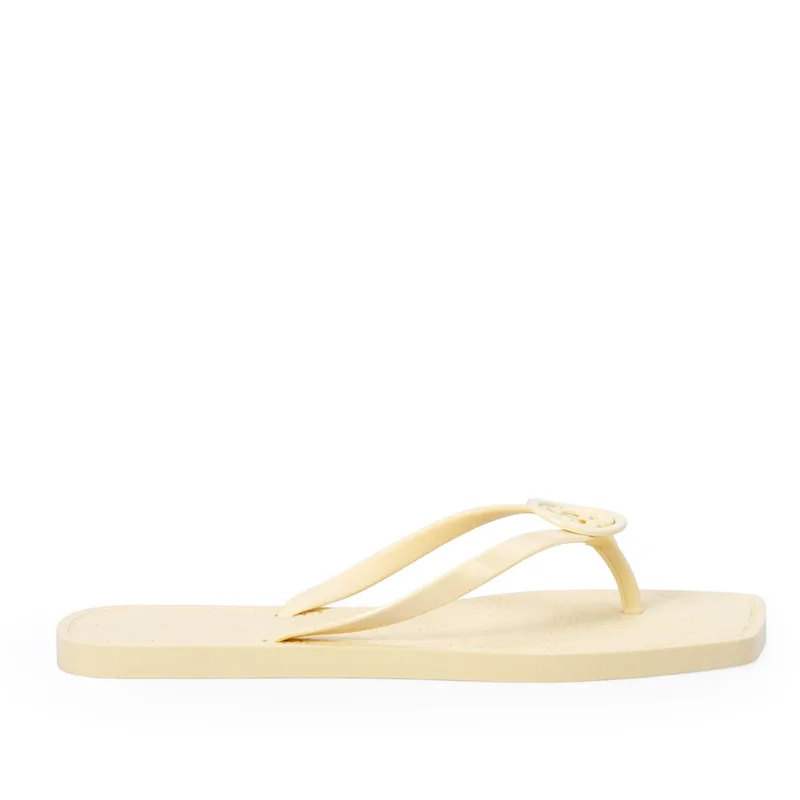 Chinelo de Dedo Bico Quadrado Creme Brulle 39.40
