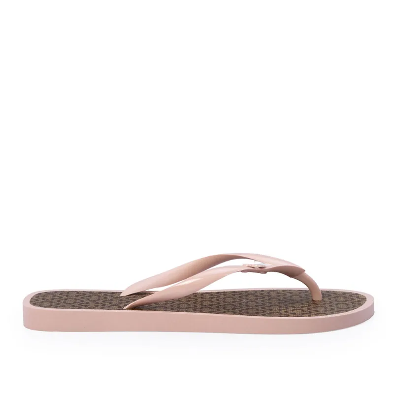 Chinelo de Dedo Creme Peônia Monograma Bege 41.42