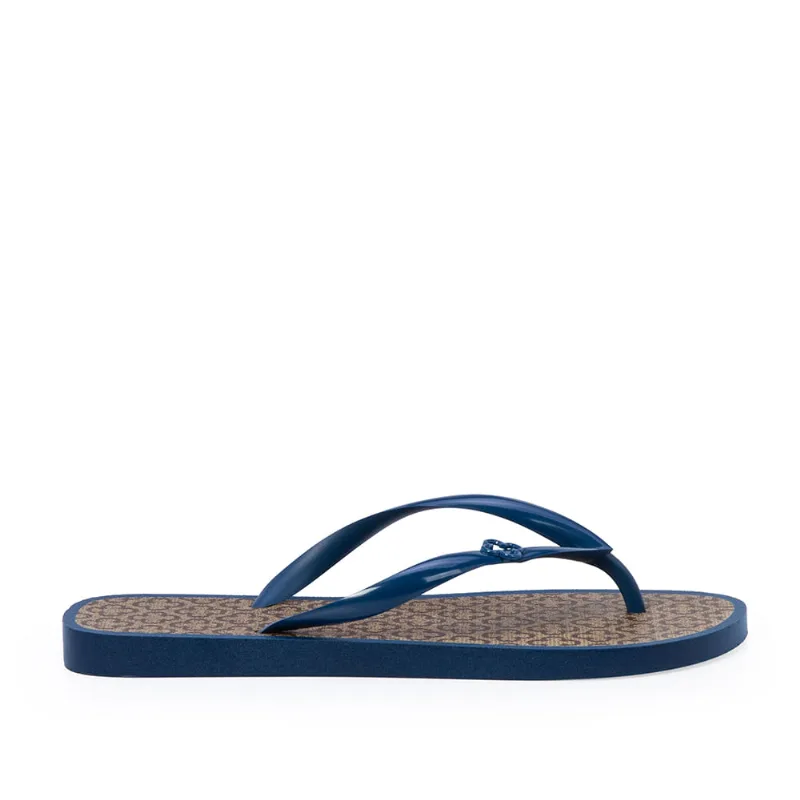 Chinelo de Dedo Azul Monograma Bege 41.42