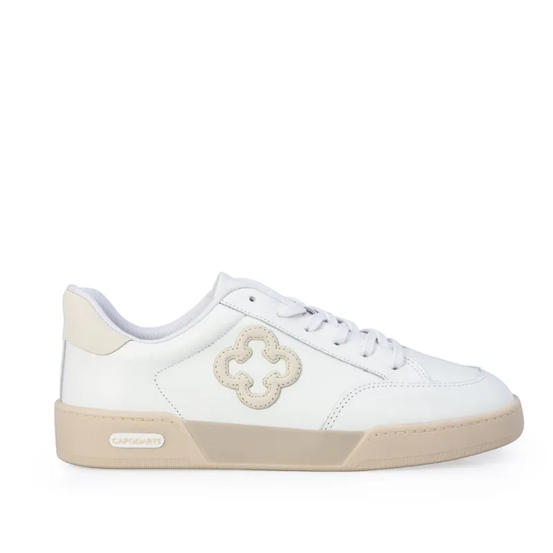 Tênis Flatform Amarração Couro Branco 35
