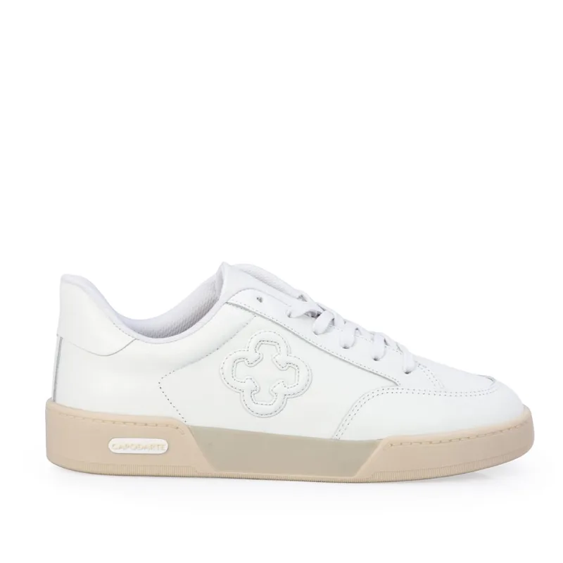 Tênis Flatform Amarração Couro Branco 40