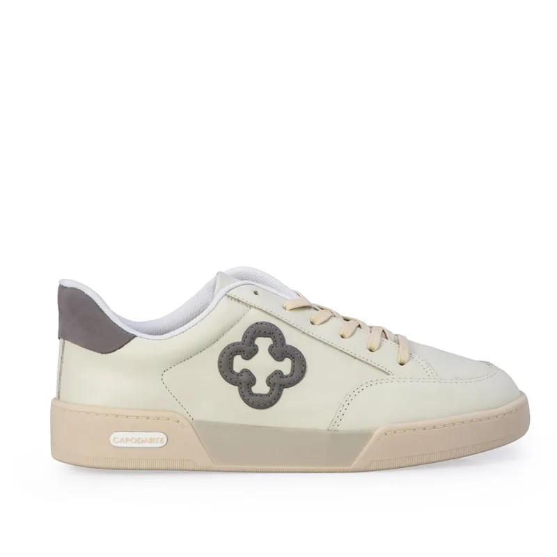 Tênis Flatform Amarração Couro Cinza Carbono 40 - CAPODARTE