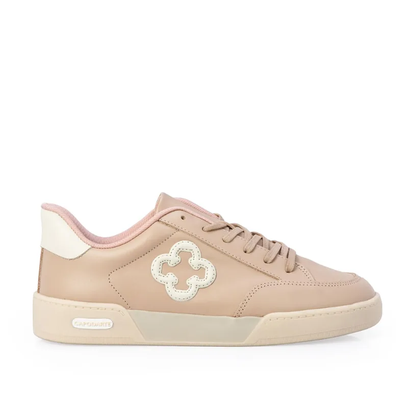 Tênis Flatform Couro Nude Seda 38 - CAPODARTE
