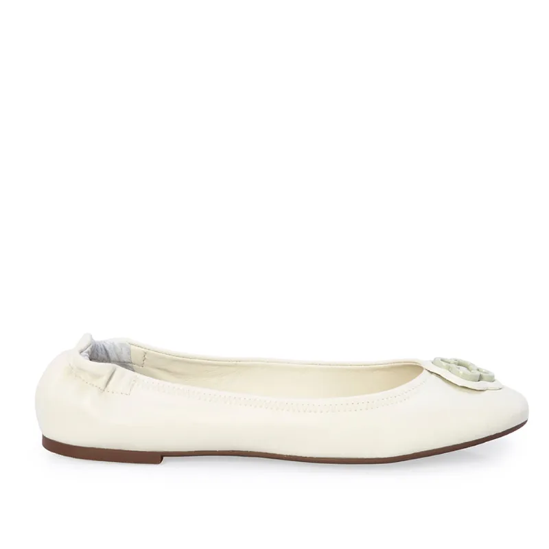 Sapatilha Ballerina Couro Branca Duna Catherine 35