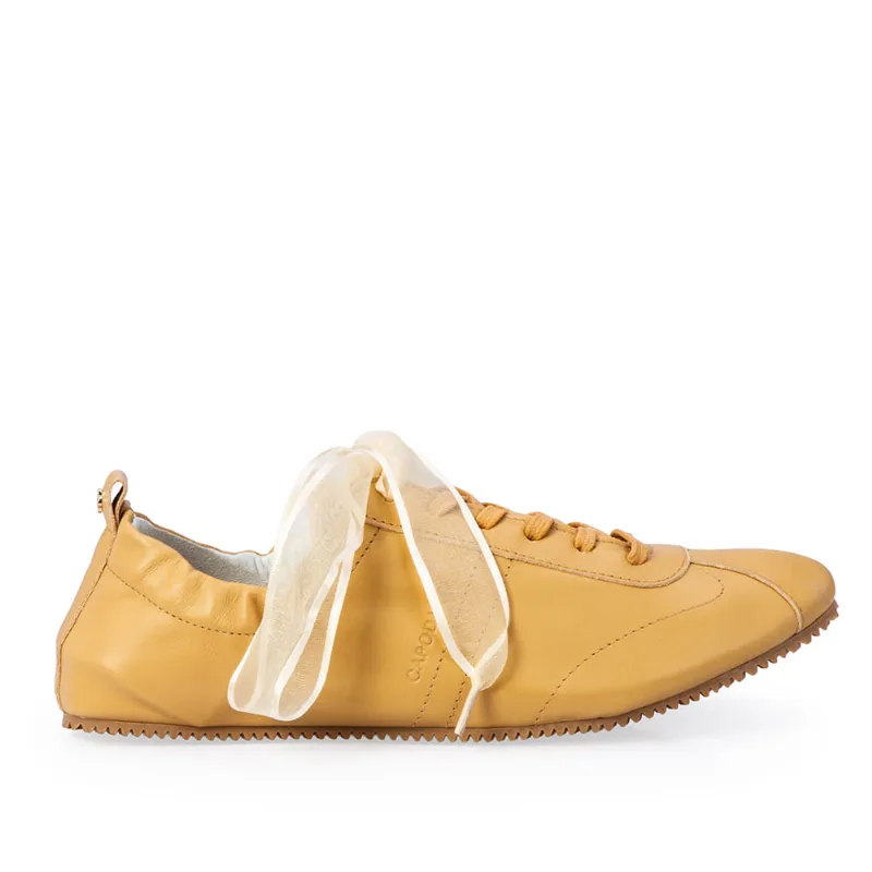 Tênis Ballerina Sneakers de Couro Bege Savana 34