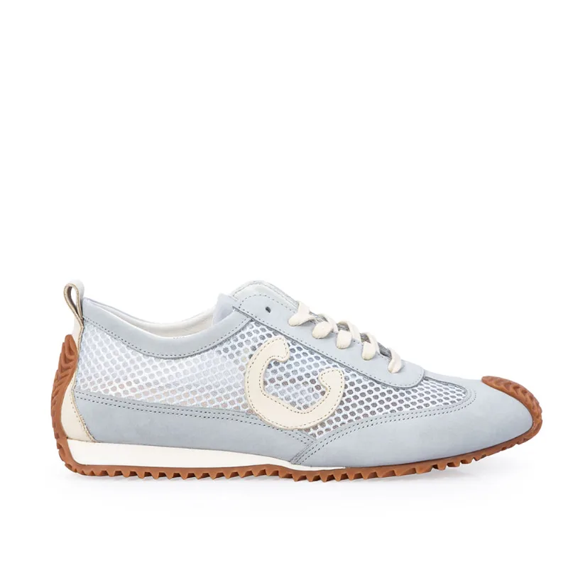Tênis Sneakers Casual Couro Nobuck Azul 37