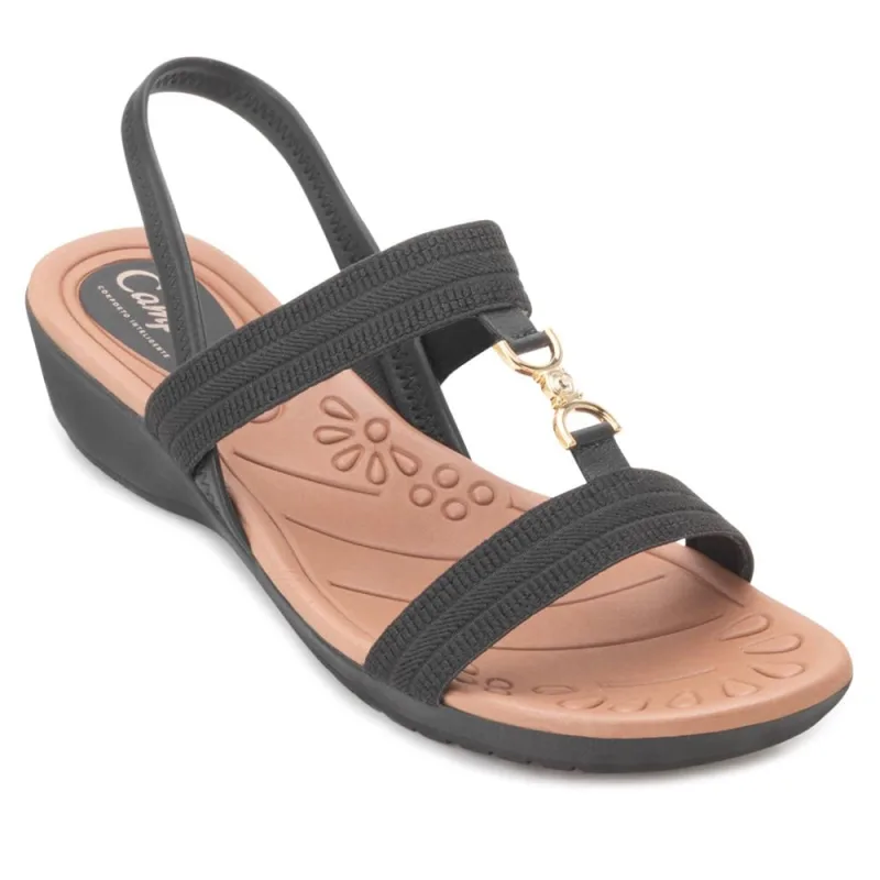 Sandália Anabela Campesi P-N CP25-CE231 - Campesi - Moda