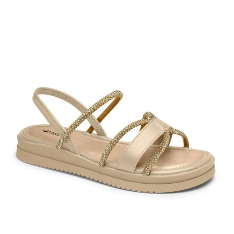 Papete Feminina Mississipi Sandália Flatform Feminina Bege