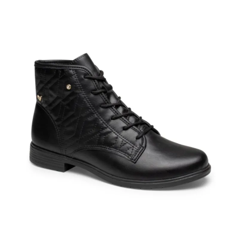 Bota Feminina Cano Curto Mississipi Bota Baixa Coturno Preta