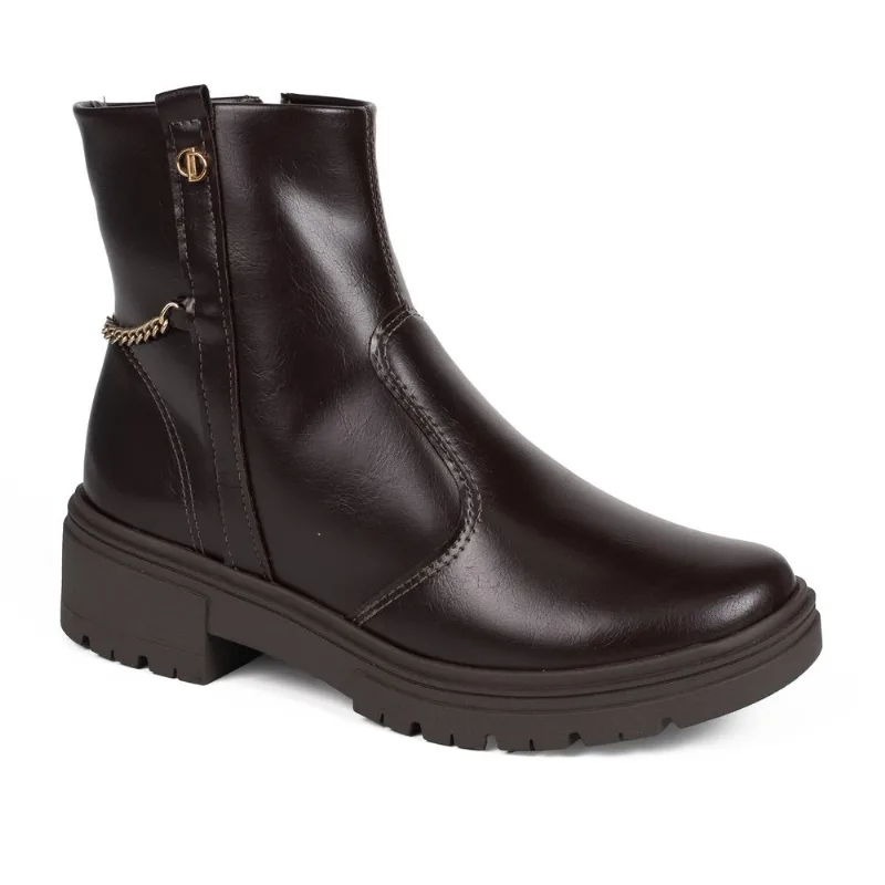 Bota Dakota Cano Curto Feminina Café Estilo Urbano 38