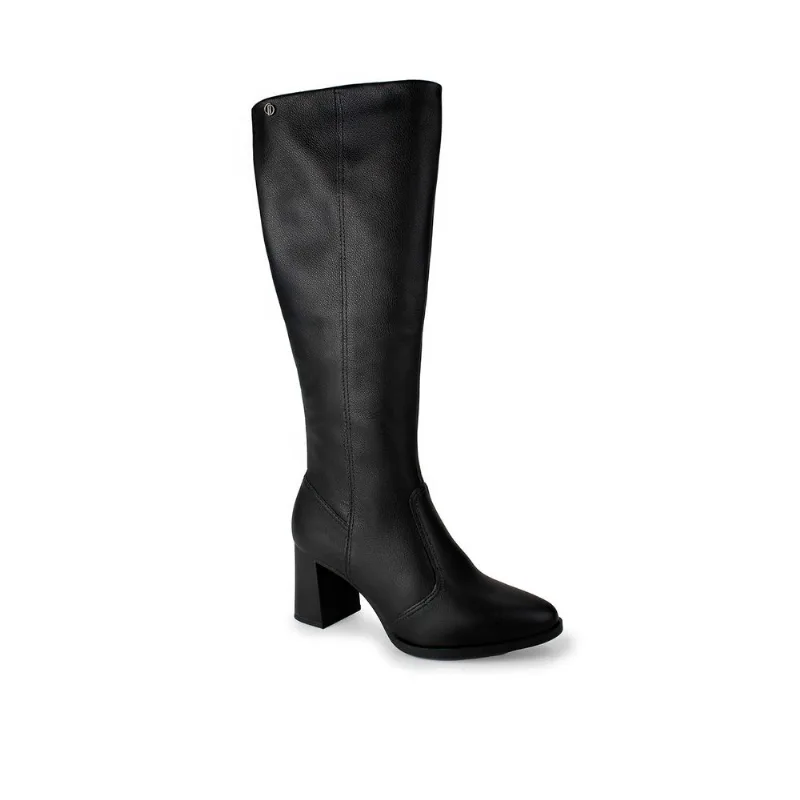 Bota Dakota Cano Longo Couro Legítimo Feminina Preta 37